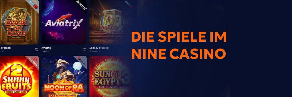 Die Spiele im Nine Casino